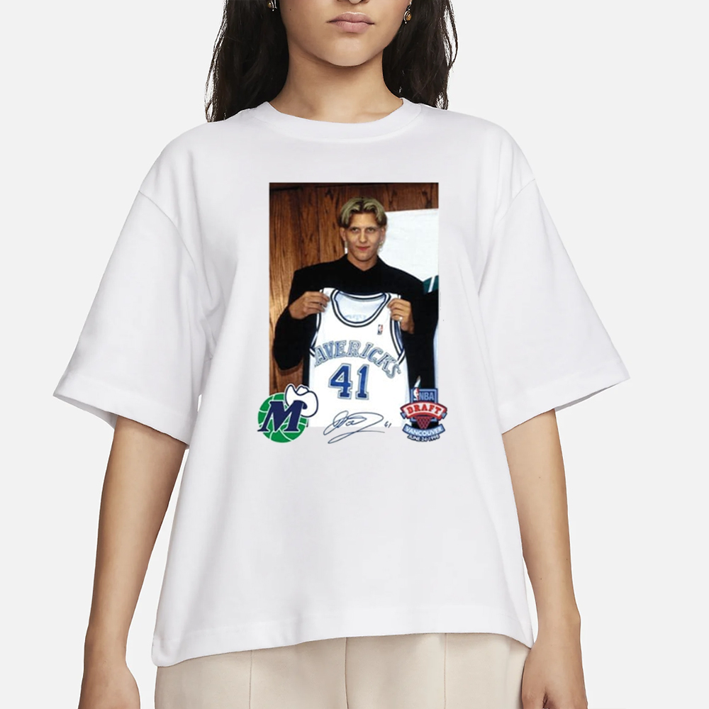 Luka Doncic Dirk Nowitzki Mavericks 41 T-Shirt 4 Luka Doncic Dirk Nowitzki Mavericks 41 T-Shirt