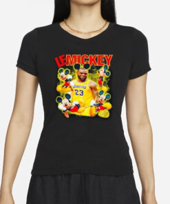 Mickey Lebron James Lakers Basketball T-Shirt