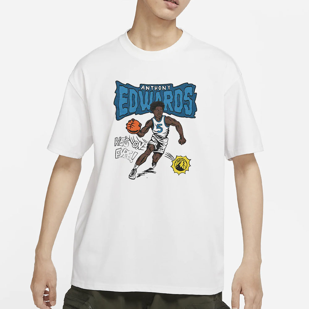 Minnesota Timberwolves Comic Book Anthony Edwards T-Shirt 4 Minnesota Timberwolves Comic Book Anthony Edwards T-Shirt