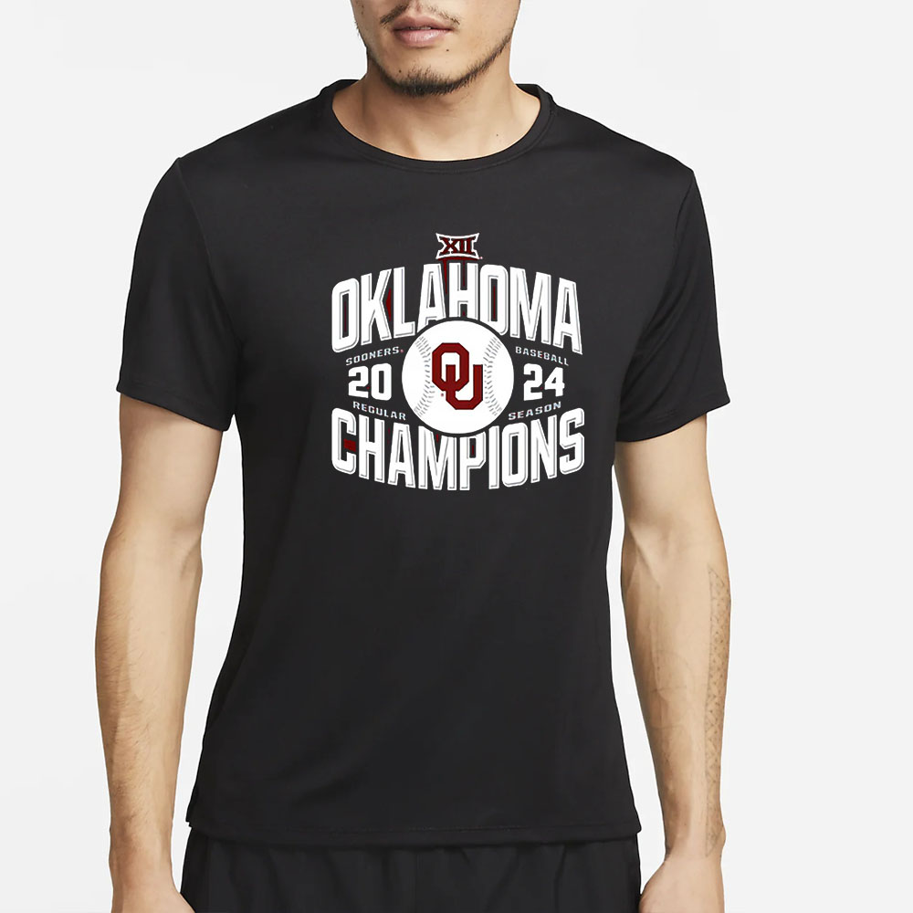 Oklahoma Sooners 2024 Big 12 Baseball Regular Season Champions T-Shirt 4 Oklahoma Sooners 2024 Big 12 Baseball Regular Season Champions T-Shirt2