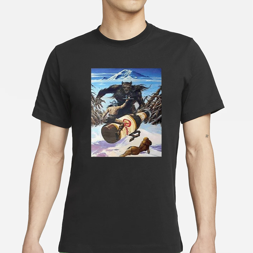Rainier Beer Bigfoot Monster Werewolf T-Shirt 4 Rainier Beer Bigfoot Monster Werewolf T-Shirt