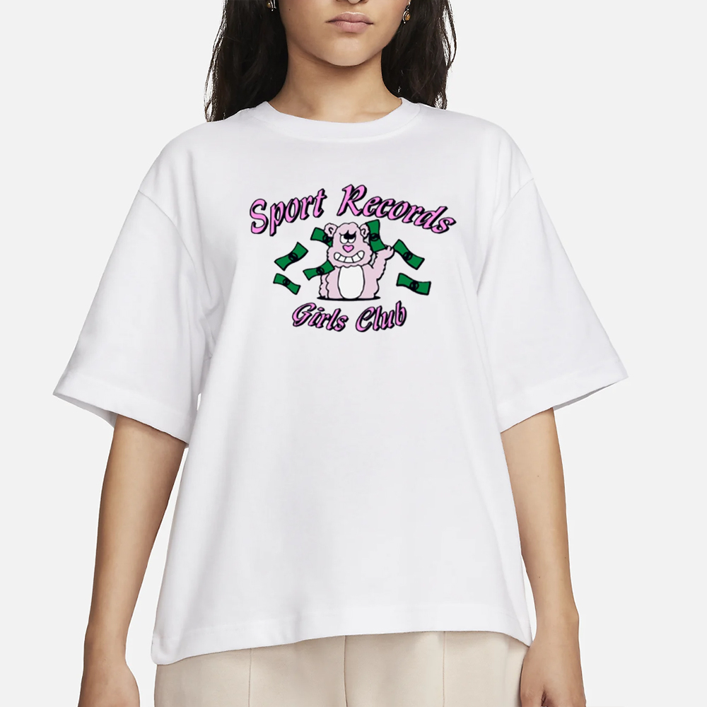 Sportrecords Girls Club Teddy Counting Money Is My Sport T-Shirt 4 Sportrecords Girls Club Teddy Counting Money Is My Sport T-Shirt