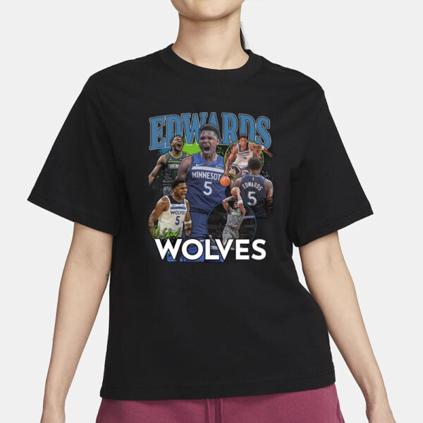 Timberwolves Anthony Edwards Wolves T-Shirt1