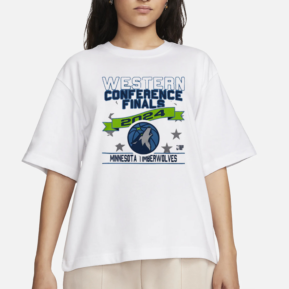 Timberwolves Stadium Essentials 2024 Western Conference Finals T-Shirt 4 Timberwolves Stadium Essentials 2024 Western Conference Finals T-Shirt
