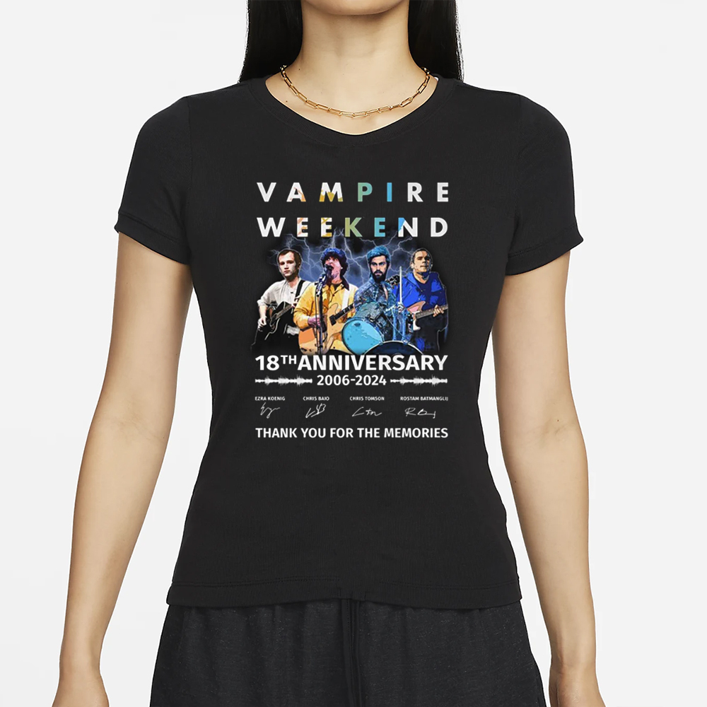 Vampire Weekend 18th Anniversary 2006-2024 Thank You For The Memories T-Shirt 4 Vampire Weekend 18th Anniversary 2006-2024 Thank You For The Memories T-Shirt