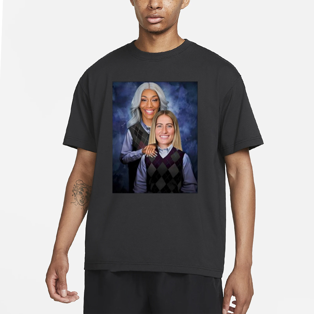 A’ja Wilson and Kate Martin Las Vegas Aces Step Sisters T-Shirt 4 A’ja Wilson and Kate Martin Las Vegas Aces Step Sisters T-Shirt2