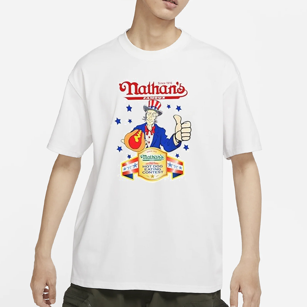 Chestnut Nathans Hot Dog Eating Contest T-Shirt 4 Chestnut Nathans Hot Dog Eating Contest T-Shirt