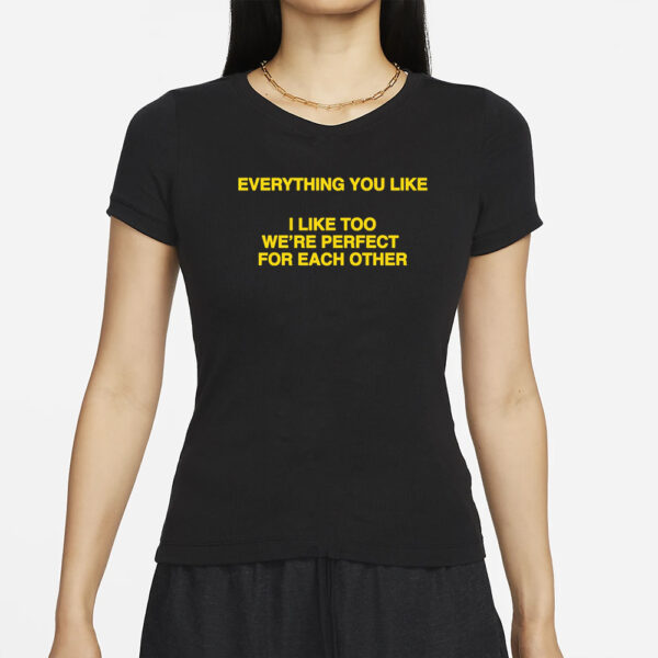 Everything You Like, I Like Too We're Perfect For Each Other T-Shirt