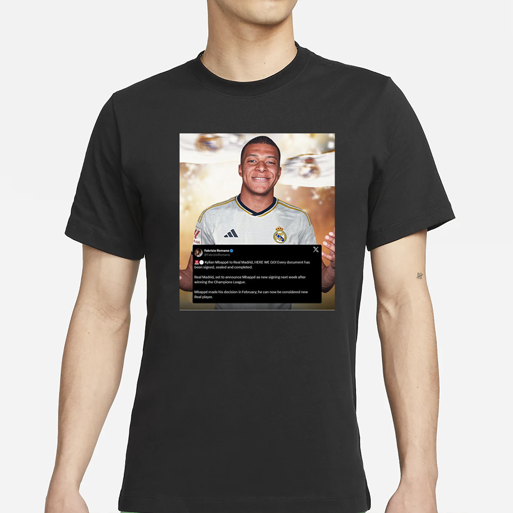 Fabrizio Romano If You're A Blancos Fan, Wear One Kylian Mbappé Real Madrid T-Shirt 4 Fabrizio Romano If You're A Blancos Fan, Wear One Kylian Mbappé Real Madrid T-Shirt
