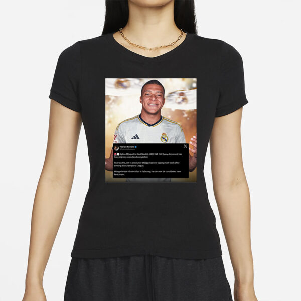 Fabrizio Romano If You're A Blancos Fan, Wear One Kylian Mbappé Real Madrid T-ShirtS