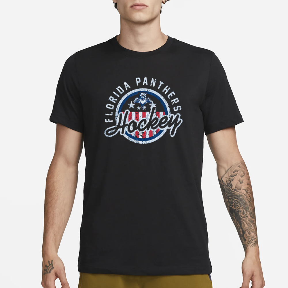Florida Panthers Hockey Leaping Cat T-Shirt 4 Florida Panthers Hockey Leaping Cat T-Shirt1