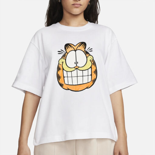 Garfield Big Face 90s White T-Shirt