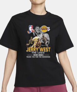 Jerry West The Logo 1938-2024 Thank You For The Memories T-Shirt1