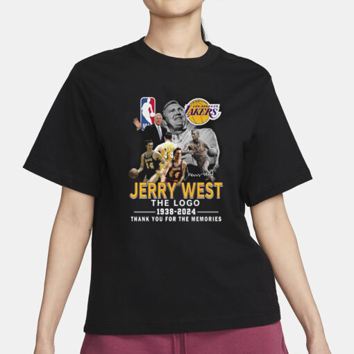 Jerry West The Logo 1938-2024 Thank You For The Memories T-Shirt1
