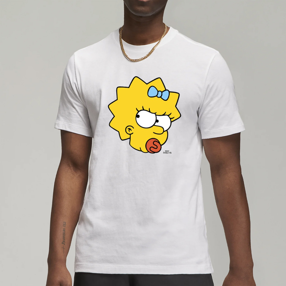 Manicita Wearing The Simpsons Maggie Angry Big Face T-Shirt 4 Manicita Wearing The Simpsons Maggie Angry Big Face T-Shirt1