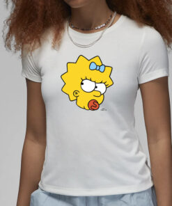 Manicita Wearing The Simpsons Maggie Angry Big Face T-Shirt3