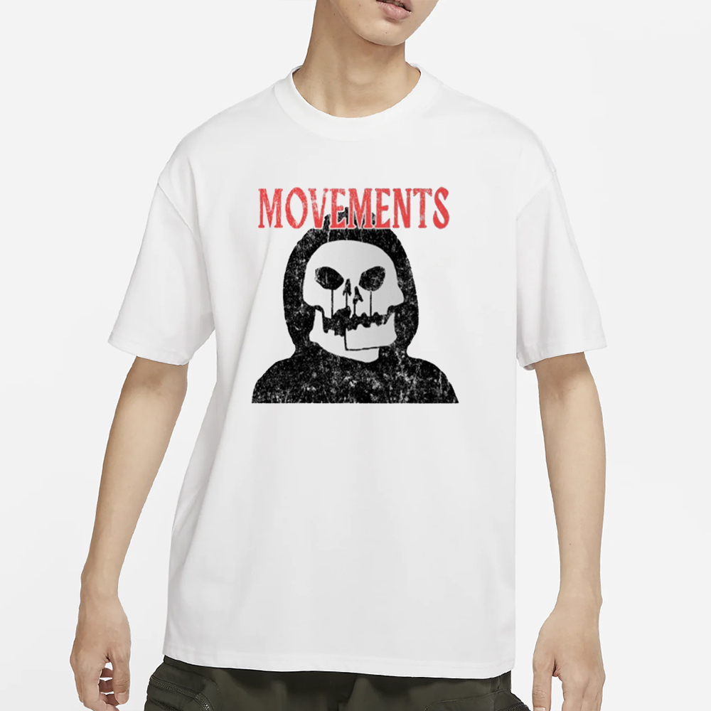 Movements Afraid To Die White Skull T-Shirt 4 Movements Afraid To Die White Skull T-Shirt