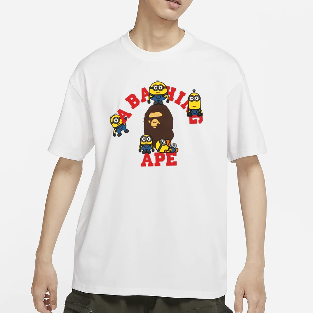 Sapnap Bape X Minions College T-Shirt 4 Sapnap Bape X Minions College T-Shirt