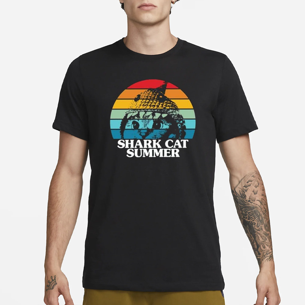 Shark Cat Summer Pride T-Shirt 4 Shark Cat Summer Pride T-Shirt1