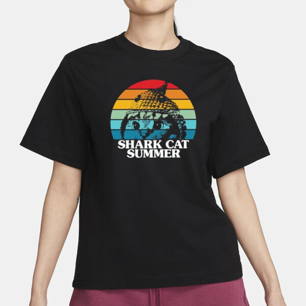 Shark Cat Summer Pride T-Shirt3
