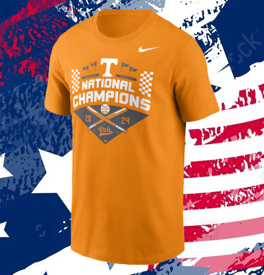 Tennessee Volunteers Nike 2024 NCAA Men's Baseball College World Series Champions Official Logo T-Shirt 2 Tennessee Volunteers Nike 2024 NCAA Men's Baseball College World Series Champions Official Logo T-Shirt