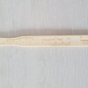 Wooden tongue depressor from LinguaSTIK PRO, pack of 10 for speech therapy.