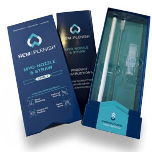 Enhanced sleep breathing device with nasal nozzle and straw for improved respiratory health.