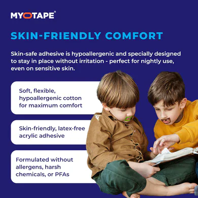 Hypoallergenic, latex-free adhesive for sensitive skin.