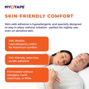 Hypoallergenic MyoTape adhesive for comfortable, sensitive skin. Ideal for adults needing gentle, ef.