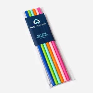Reusable silicone straws ideal for sustainable living and reducing plastic waste. Perfect for smooth.