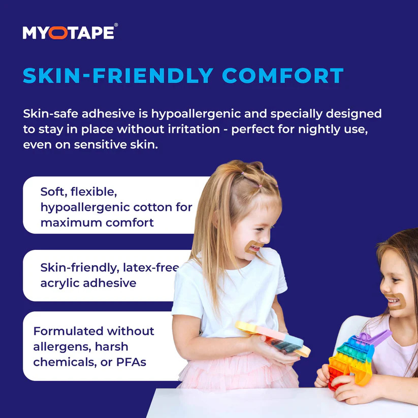 MyoTape for Adults with Sensitive Skin - Gentle, hypoallergenic adhesive for comfortable, irritation.