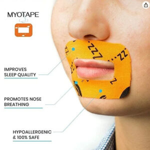 Comfortable mouth tape for better sleep and nasal breathing, hypoallergenic, safe, and designed to i.