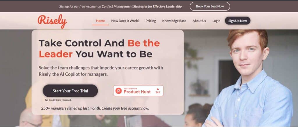Image of the Risley homepage,