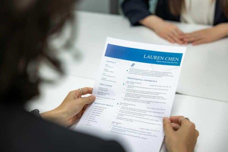 An image of a candidate CV and a candidate caught lying on a CV. They will inevitably face the consequences of lying on a CV.