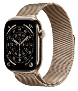 An image of the Apple Watch Series 11 Gold Titanium.