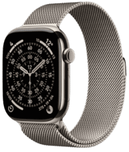 An image of the Apple Watch Series 11 Natural Titanium.
