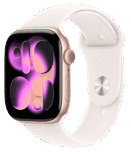 An image of the Apple Watch Series 11 Rose Gold Aluminium.