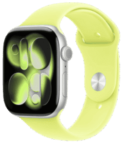 An image of the Apple Watch Series 11 Sliver Aluminium.