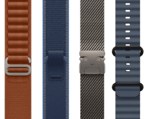 An image of the Apple Watch Ultra 3 Straps (4 colors). Apple Watch Ultra 3 is the best ADHD Watch for active lifestyles and durability.