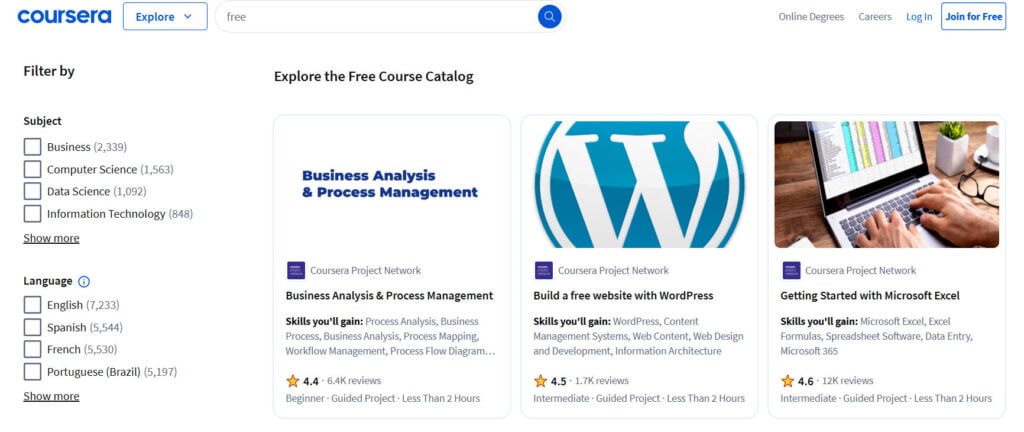 Coursera Free Courses