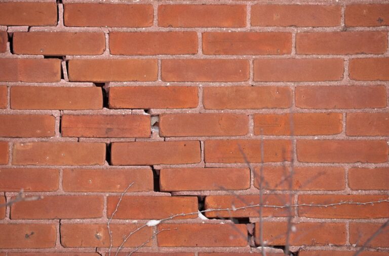 cracked brick wall