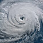 satellite view of hurricane