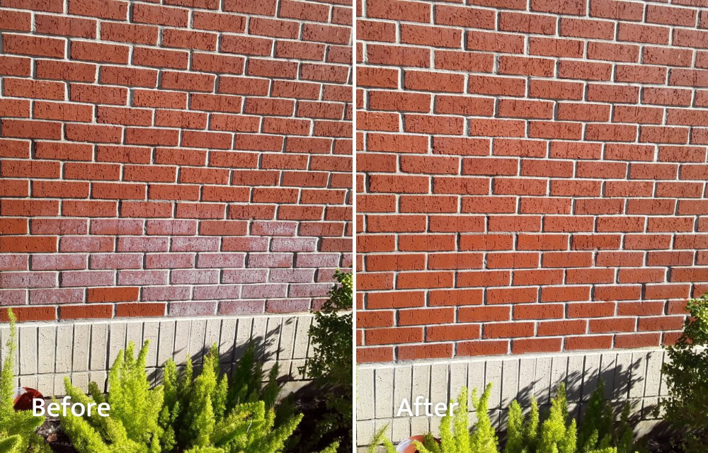 Efflorescence Stain Repair Before and After
