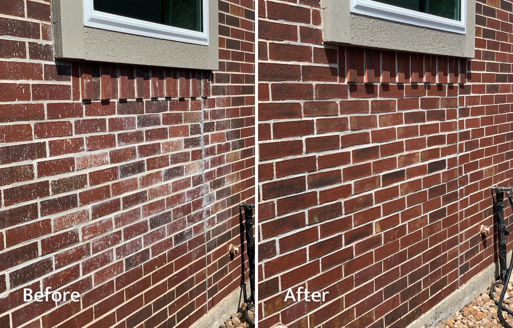 Efflorescence Staining Before and After
