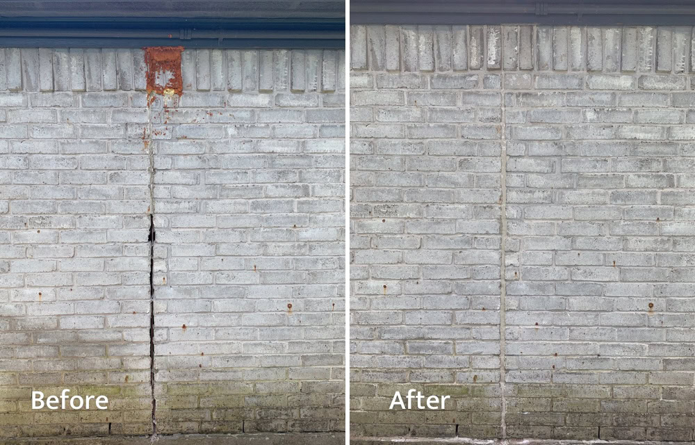 Expansion Joint Repair Before and After
