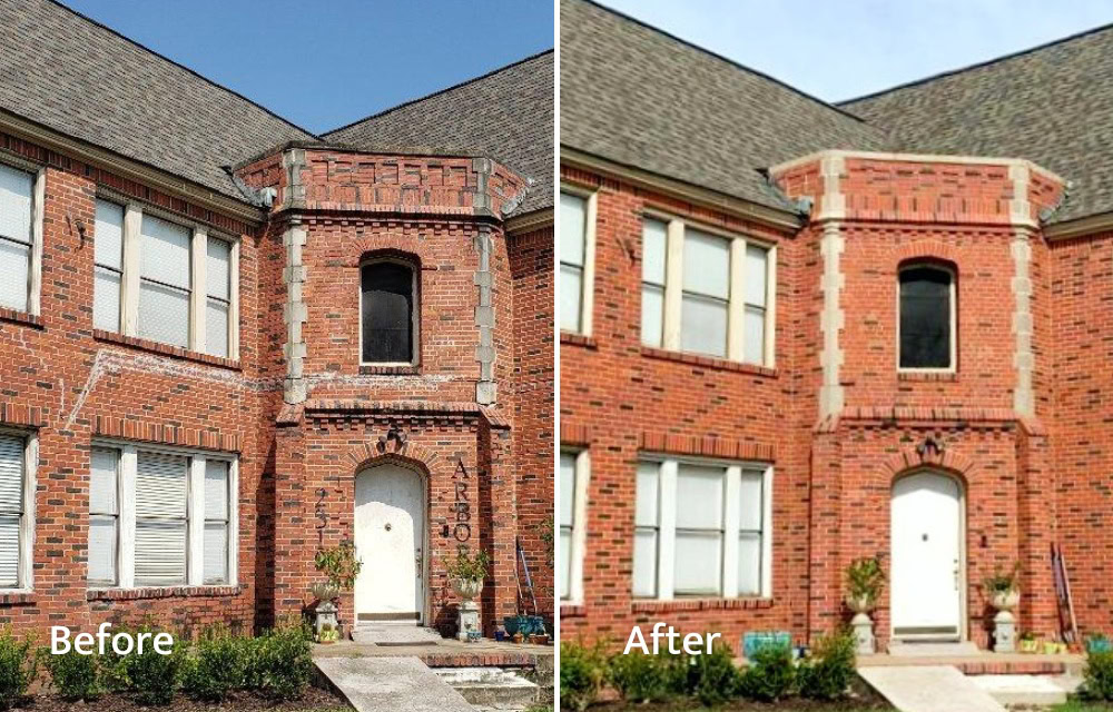 Mismatched Mortar Repair & Restoration Before and After