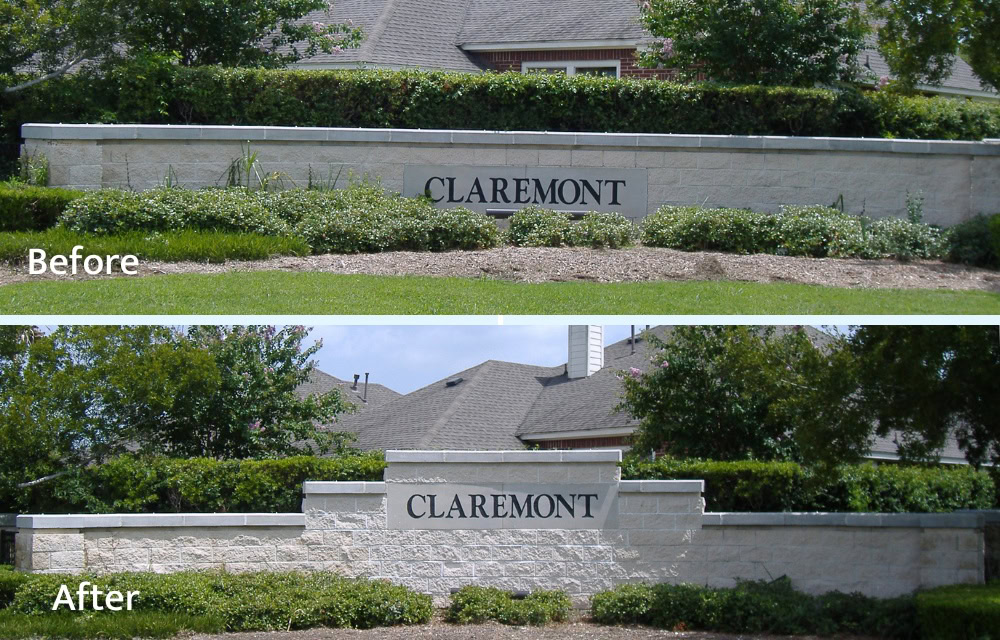 Monument Sign Remodel Before and After