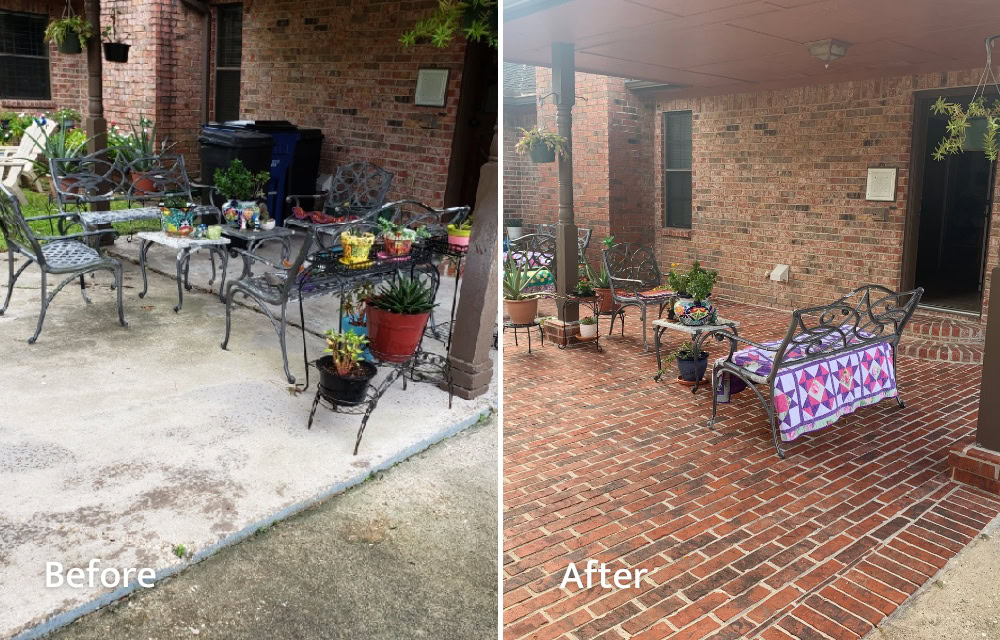 Patio Paver Installation Before and After