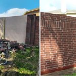 Damaged Brick Fence