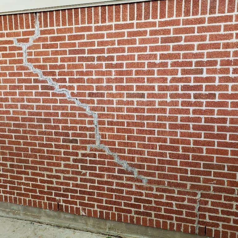 Brick Crack Scar Brick Crack Repair Scar With No Mortar Matching